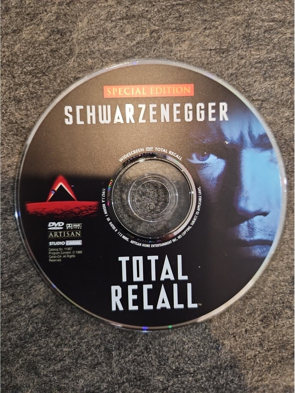 Total Recall (DVD, 1997) Disc Only